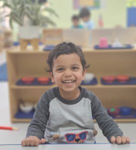 Creating a father's day gift via the Montessori method.