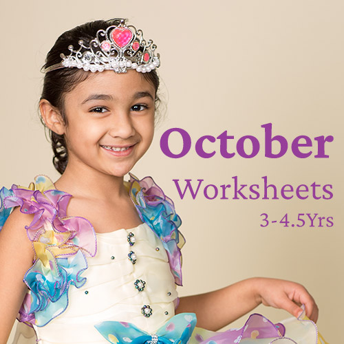 PDF Worksheet Bundle - October (3 Years to 4.5 Years)