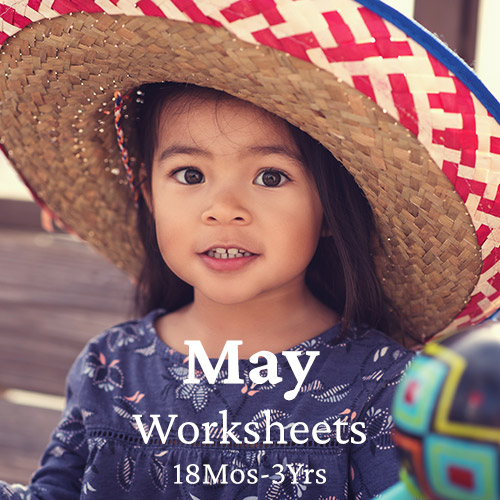 PDF Worksheet Bundle - May (18 Months to 3 Years)