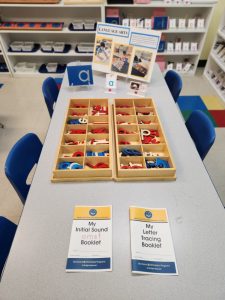 Sunnyvale Campus for preschoolers is announced, showcasing some of the manipulatives used in the Montessori method.