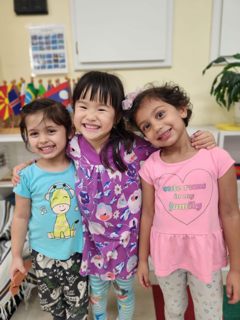 Three kids excited about the upcoming preschool program in Hercules, California!