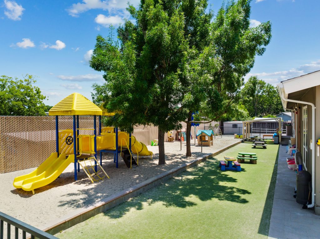 Pleasant Hill, California preschool and a view of the playground. 