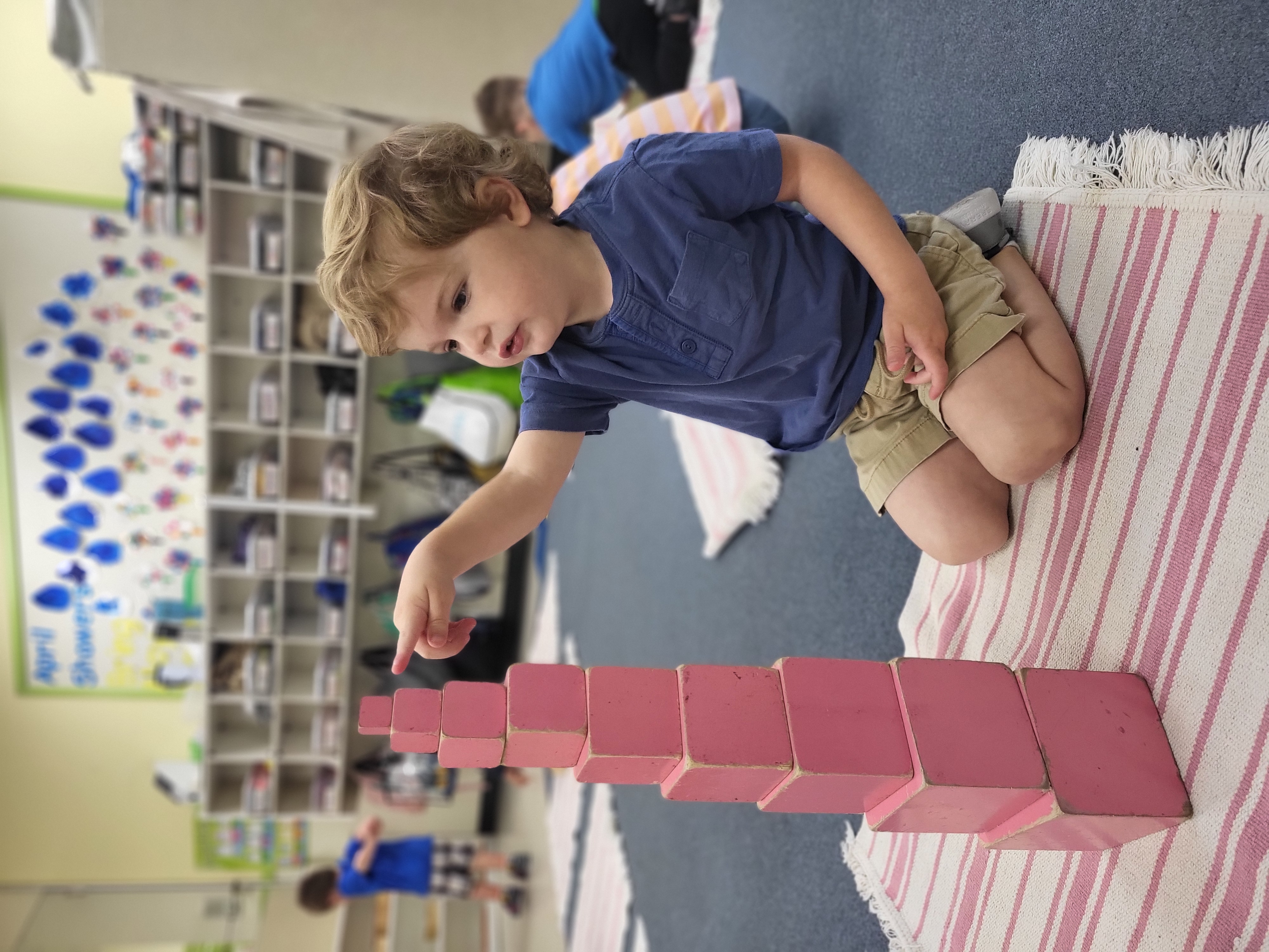A young child experiencing Montessori-based preschool in Sunnyvale, California