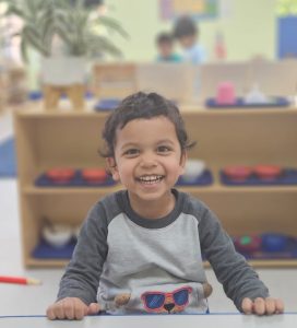 Creating a father's day gift via the Montessori method.