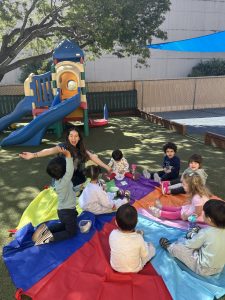 Kids in Pleasanton California experiencing Montessori preschool.